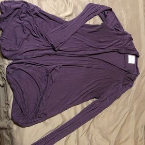 Kirra XL lightweight purple cardigan with pockets
